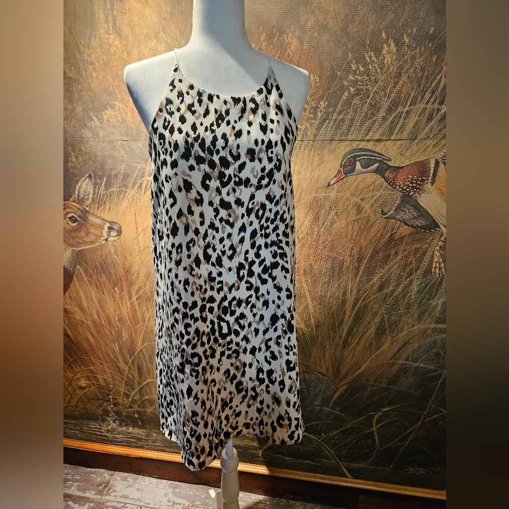 She & Sky Designer Leopard Dress M